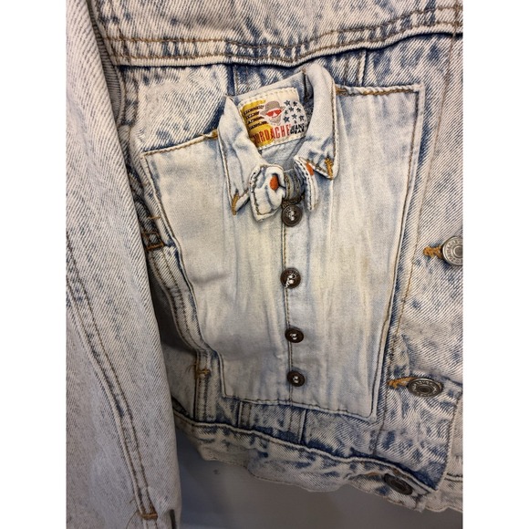 Vintage Jordache Jeanswear Acid Wash Cropped Denim Jacket - Women Size Small - Picture 3 of 13